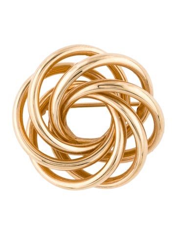 Tiffany & Co. Dress Clips Vintage 14K Swirl Pin Brooch