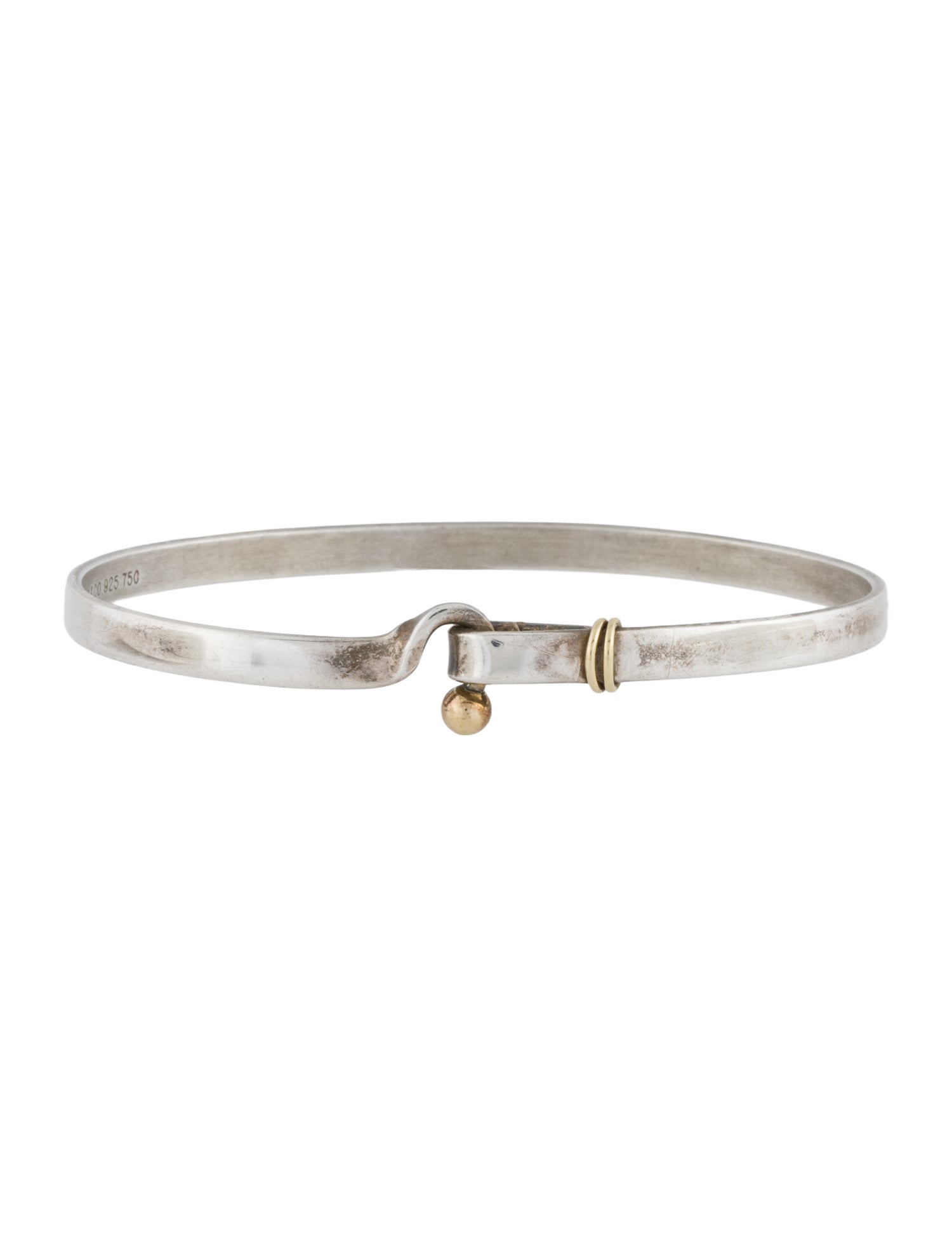Tiffany & Co. Vintage Two-Tone Hook & Eye Bangle Bracelet