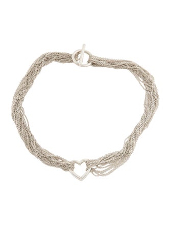 Tiffany & Co. Heart Multi Strand Toggle Necklace
