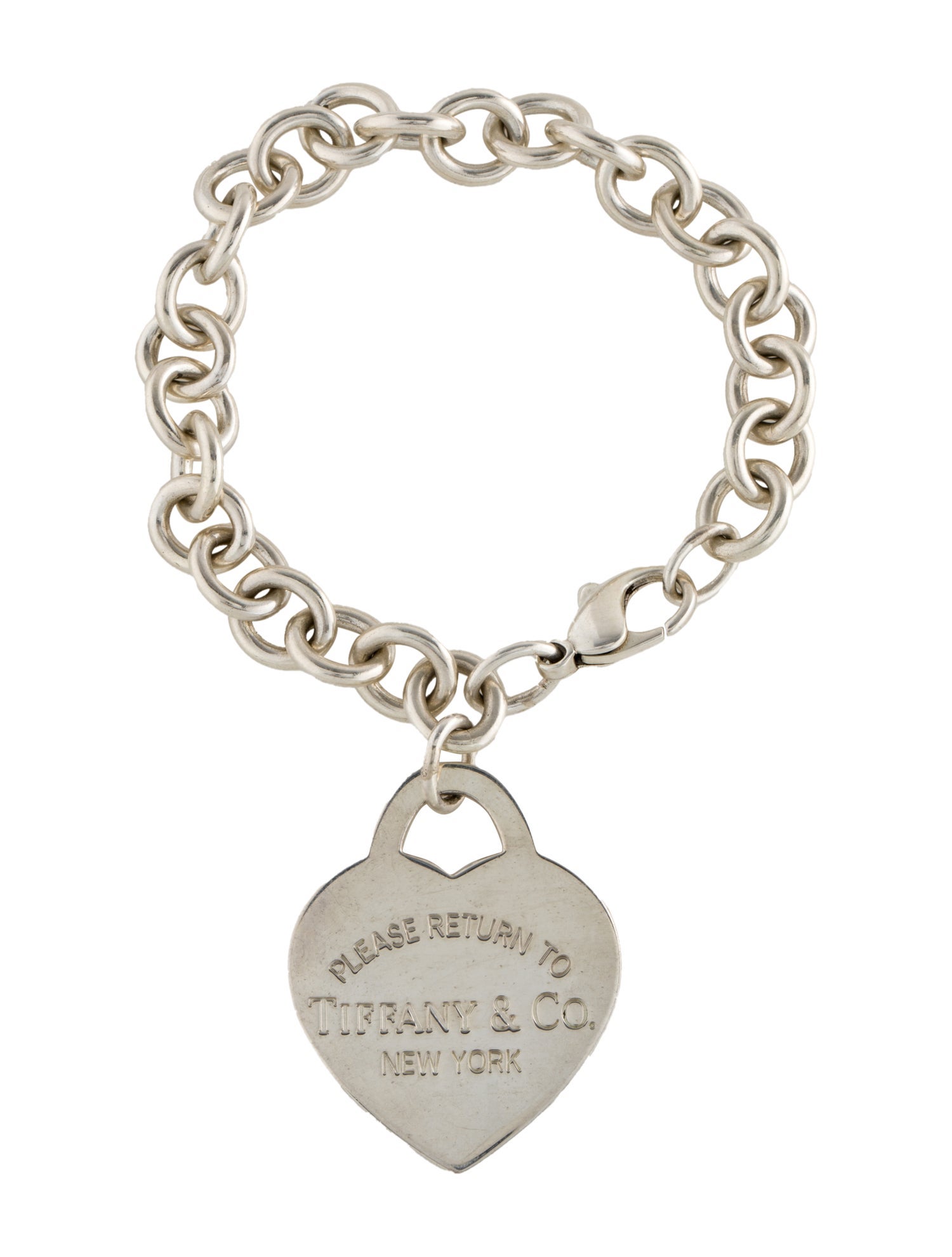 Tiffany & Co. Extra Large Heart Charm Bracelet