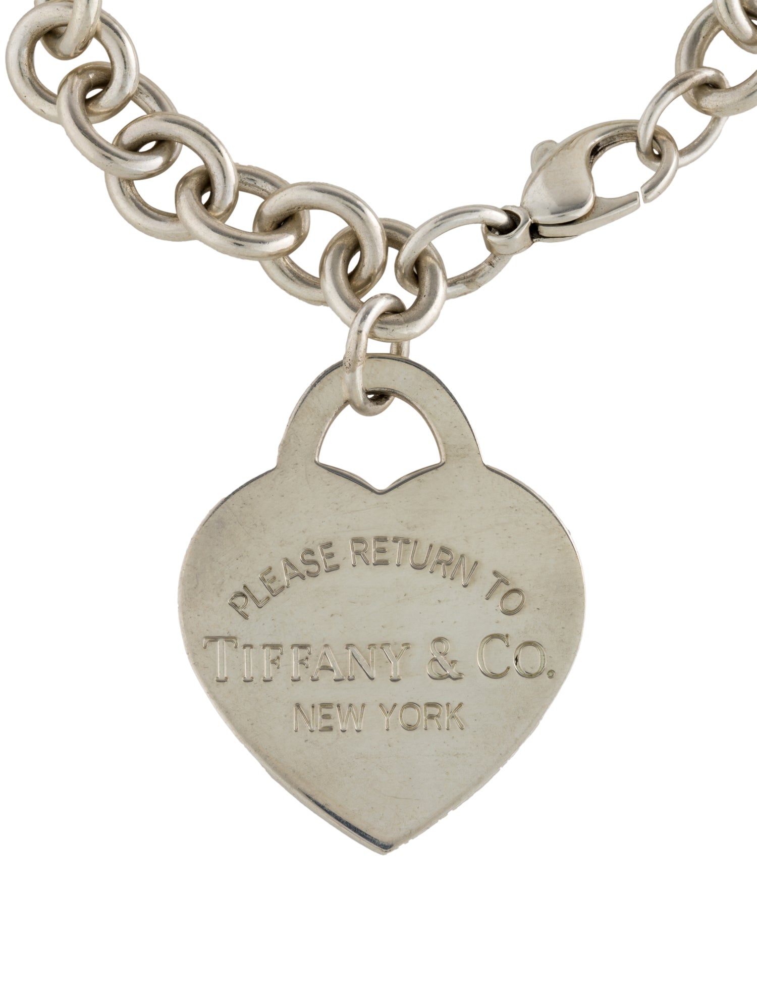 Tiffany & Co. Extra Large Heart Charm Bracelet