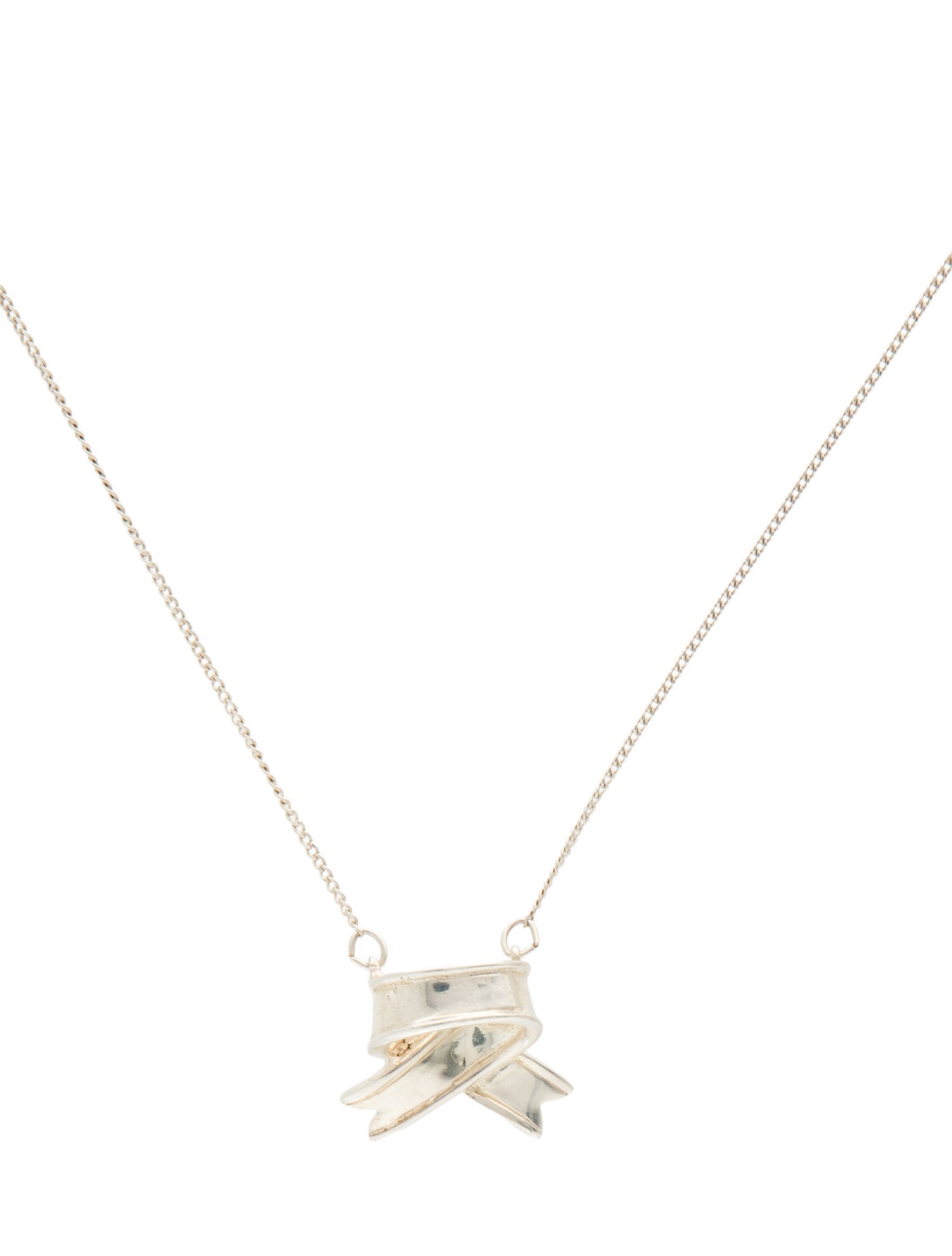 Tiffany & Co. Bow Pendant Necklace