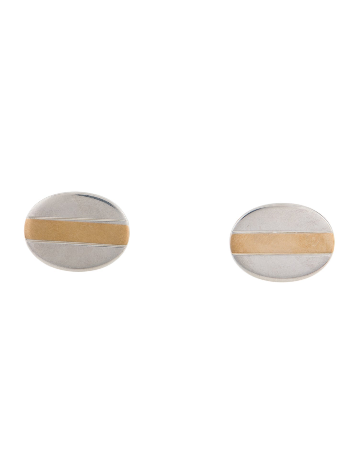 Tiffany & Co. Two-Tone Oval Cufflinks