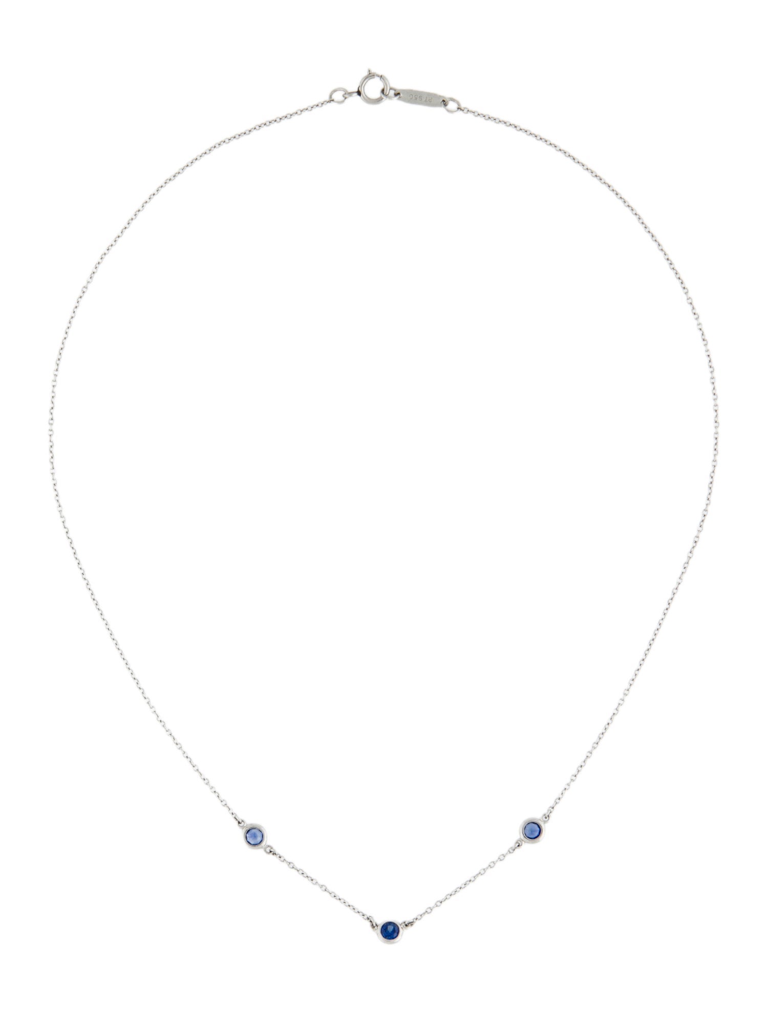 Tiffany & Co. Platinum Sapphire Color by the Yard Necklace
