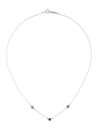 Tiffany & Co. Platinum Sapphire Color by the Yard Necklace