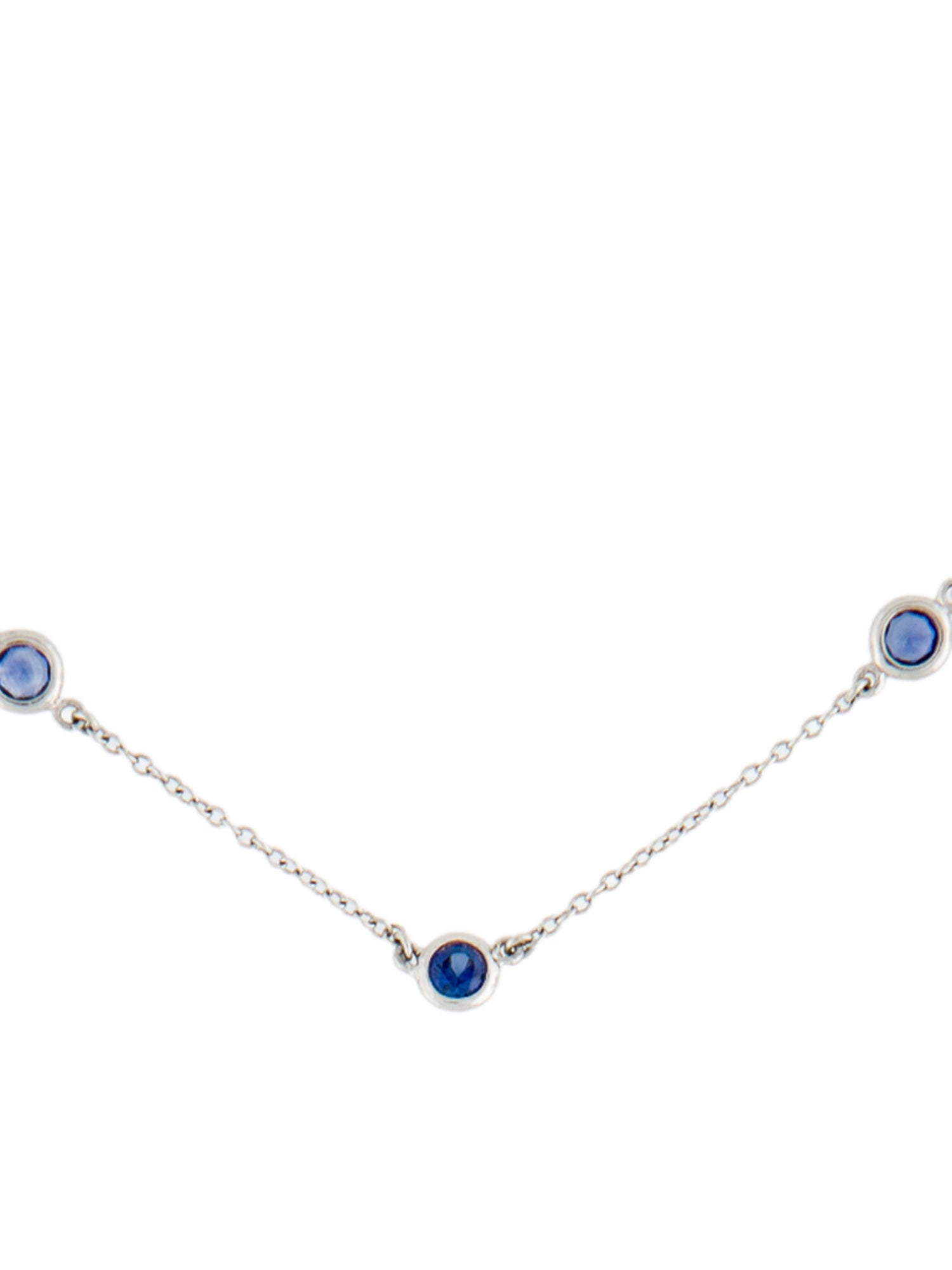 Tiffany & Co. Platinum Sapphire Color by the Yard Necklace