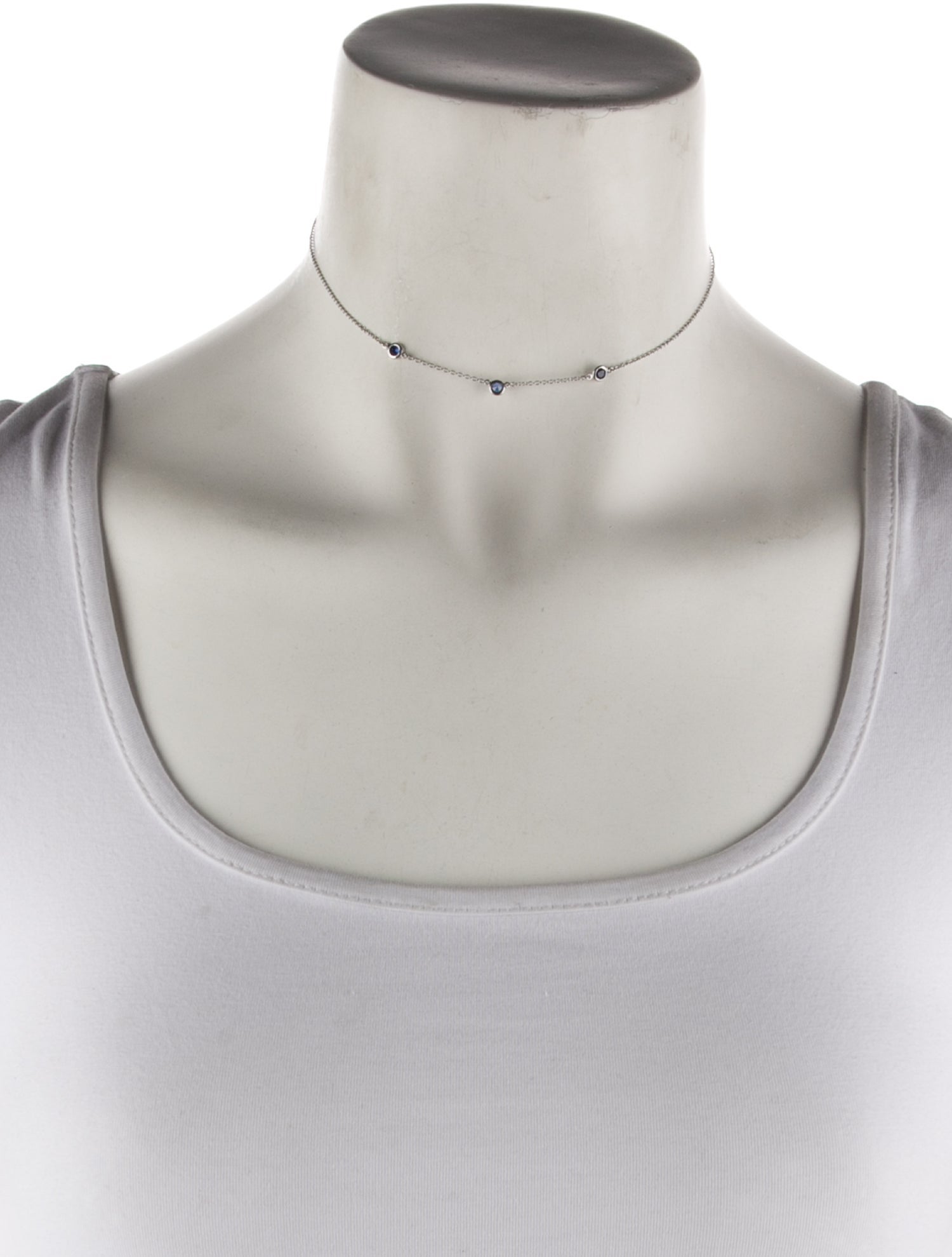 Tiffany & Co. Platinum Sapphire Color by the Yard Necklace