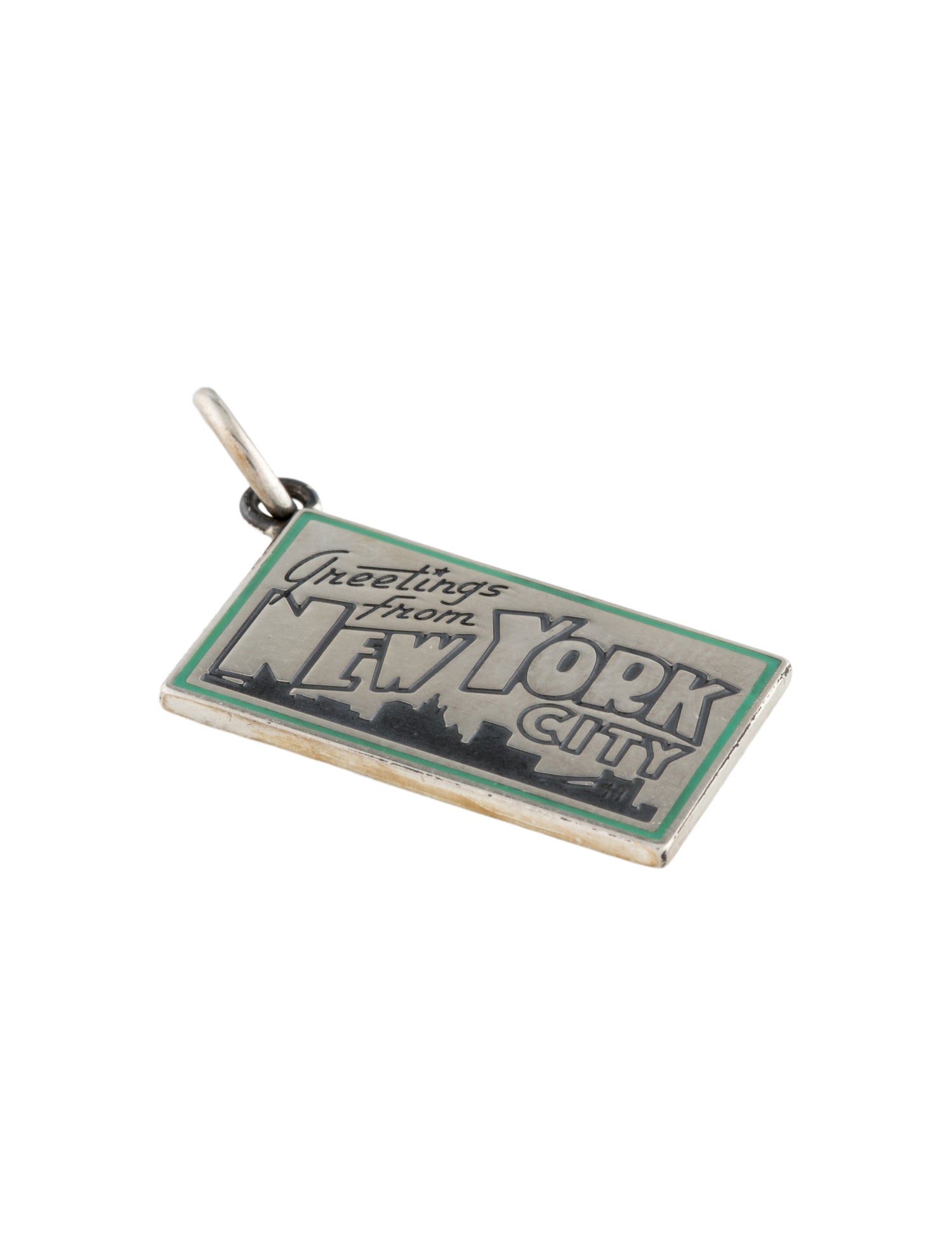 Tiffany & Co. Enamel 'Greetings from New York City' Postcard Charm