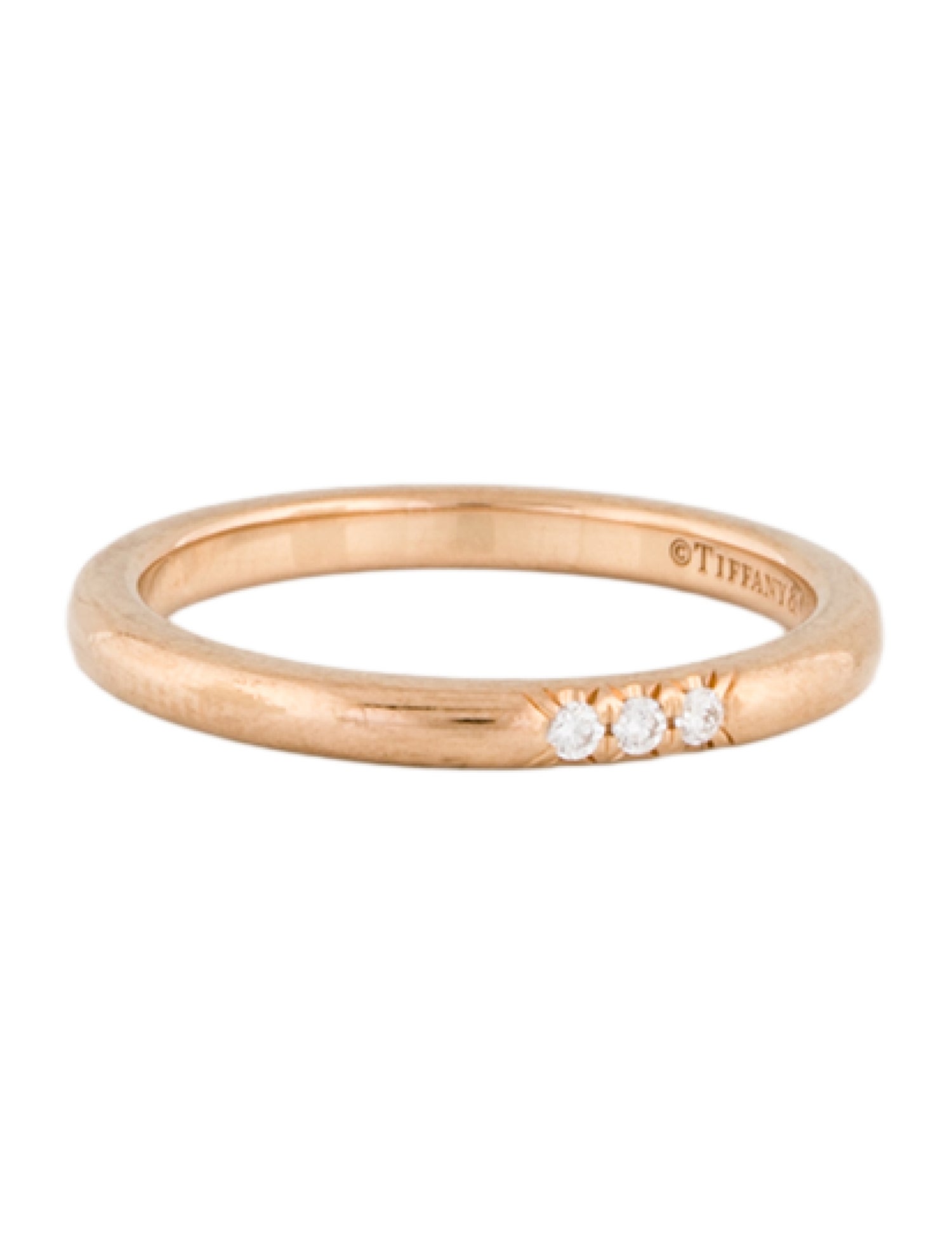 Tiffany & Co. 18K Diamond Three Stone Band
