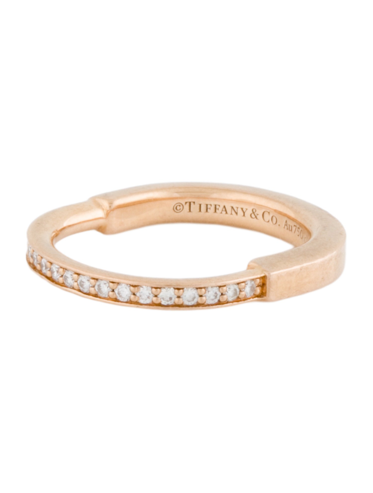 Tiffany & Co. 18K Diamond Lock Ring