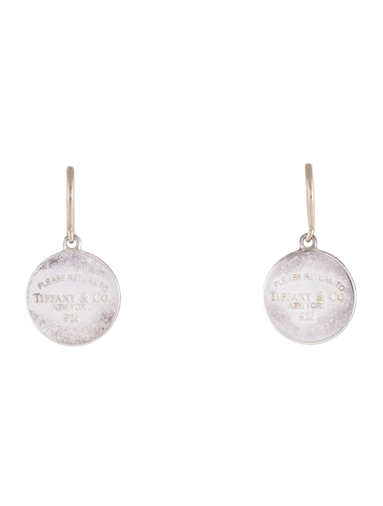 Tiffany & Co. Round Tag Drop Earrings