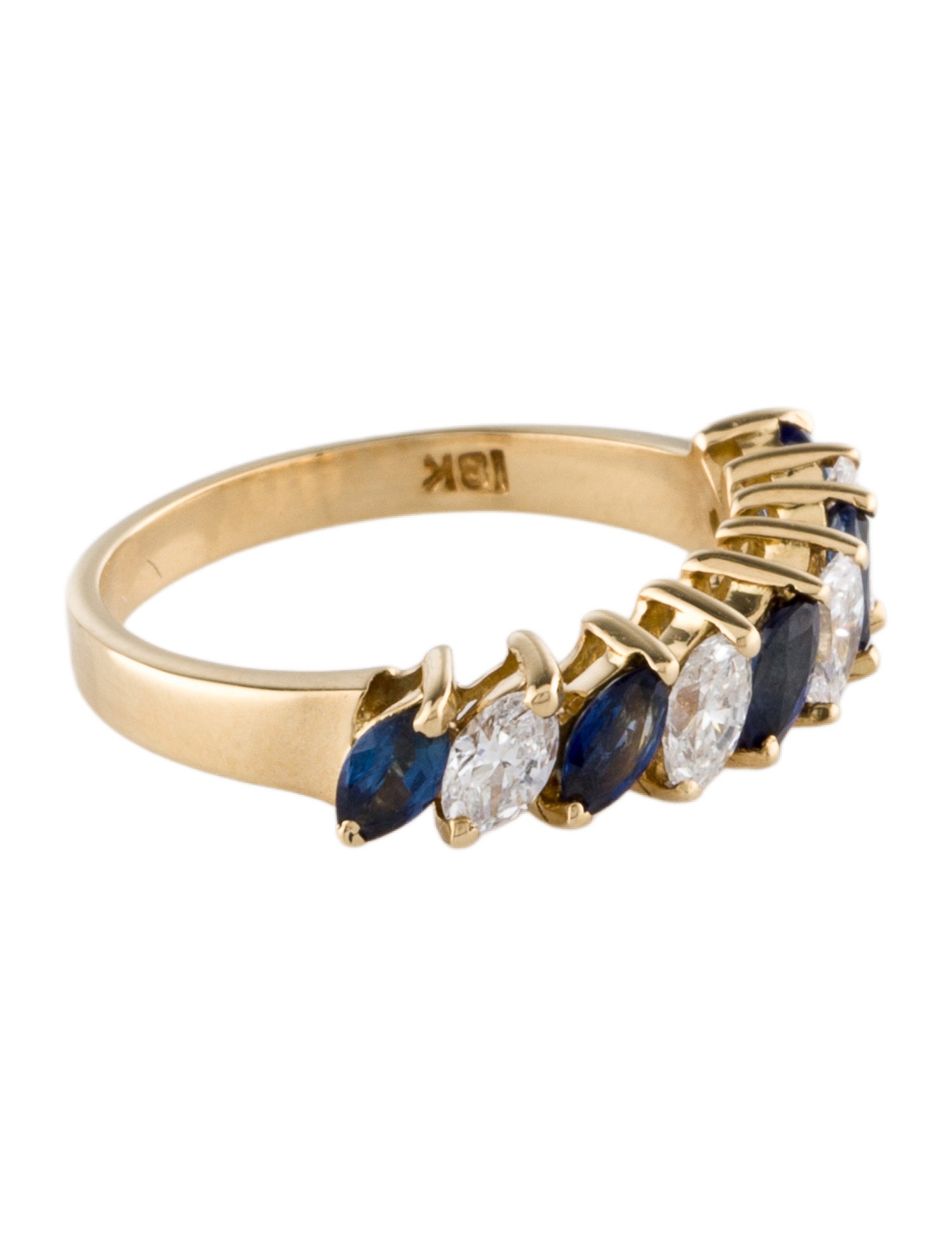 Tiffany & Co. 14K Sapphire & Diamond Band