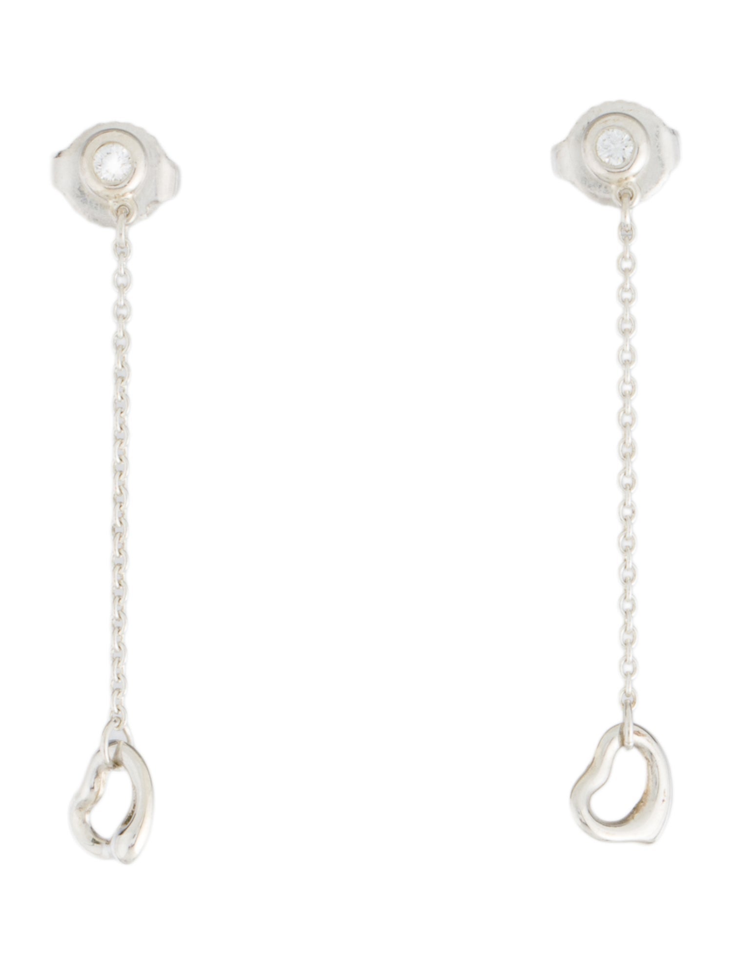 Tiffany & Co. Diamonds by the Yard Open Heart Drop Earrings