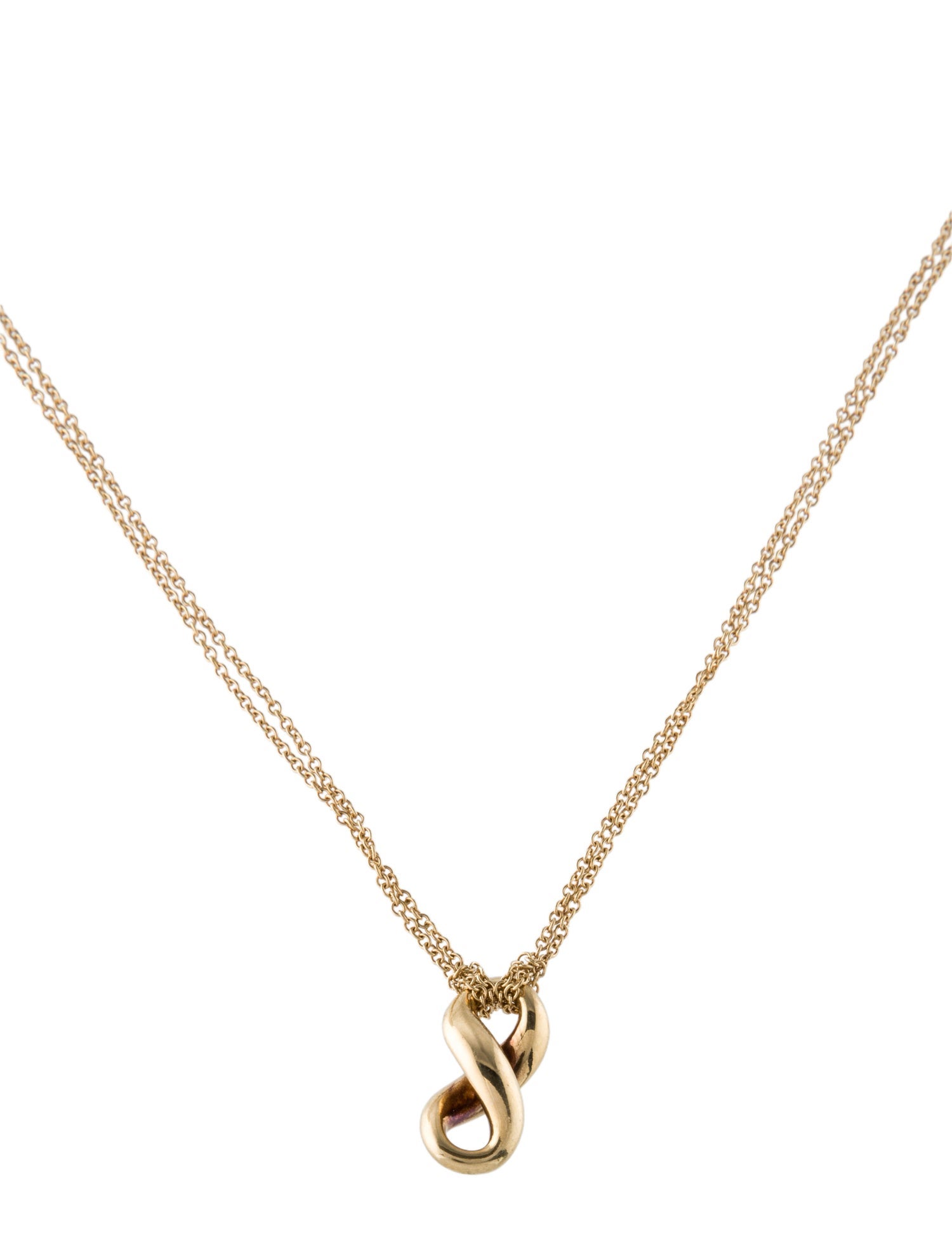Tiffany & Co. 18K Infinity Pendant Necklace