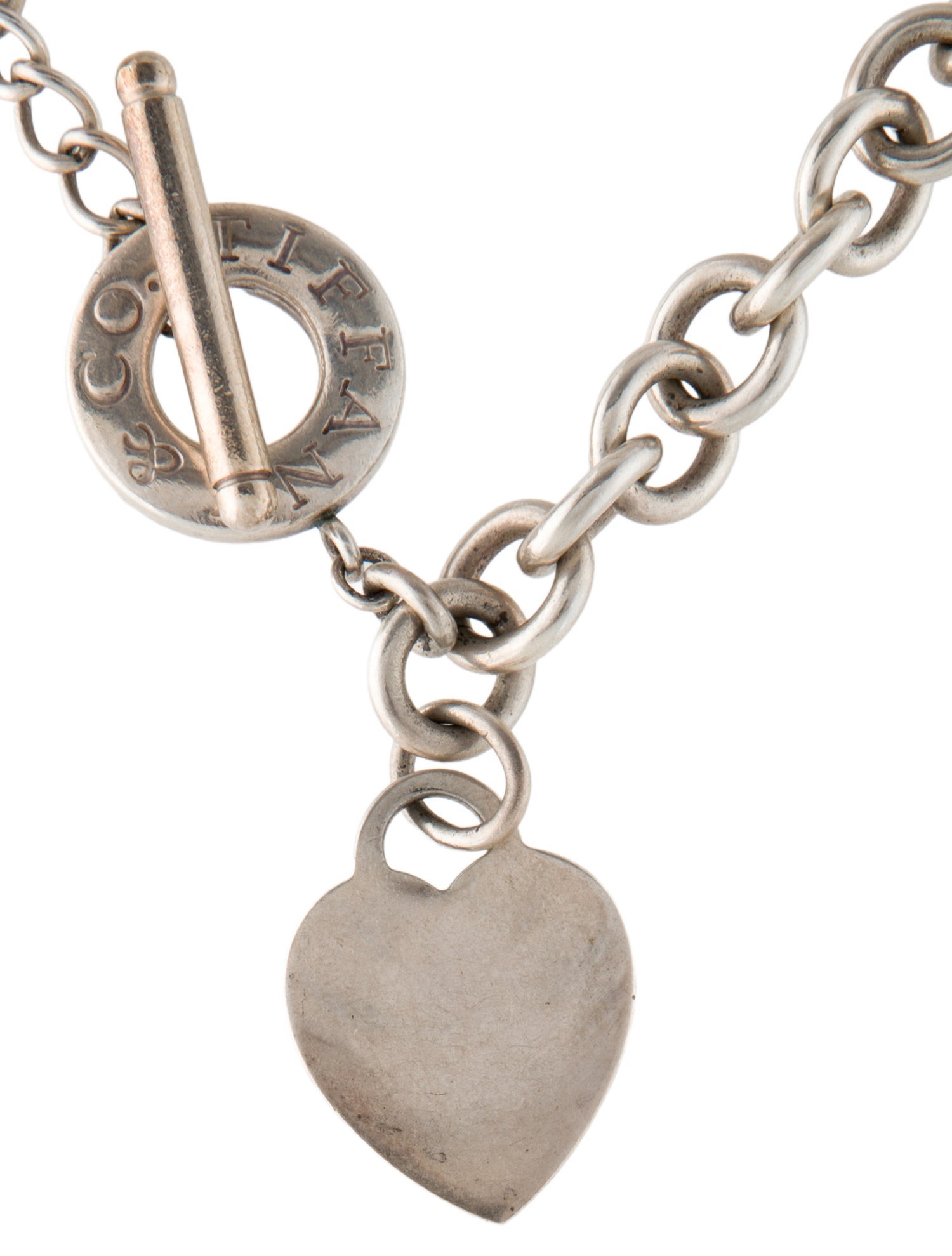 Tiffany & Co. Heart Charm Toggle Pendant Necklace