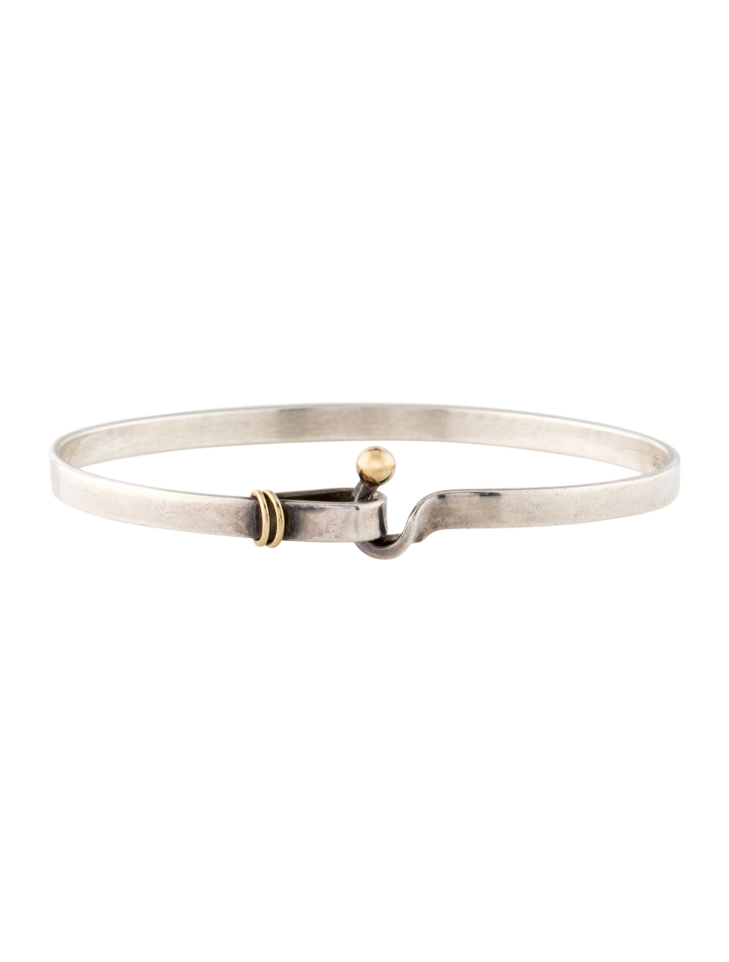 Tiffany & Co. Vintage Two-Tone Hook Bangle Bracelet