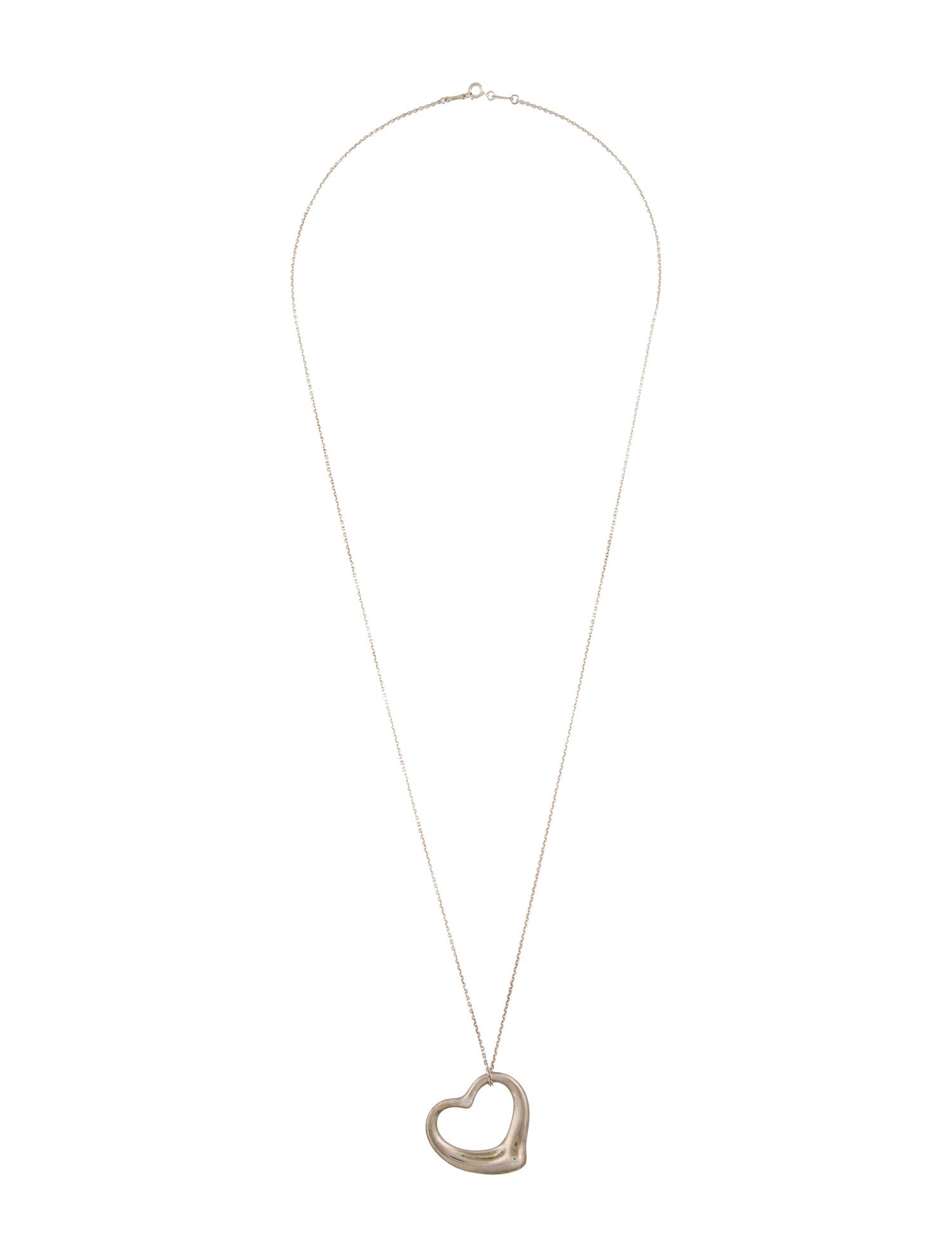Tiffany & Co. Vintage Open Heart Pendant Necklace