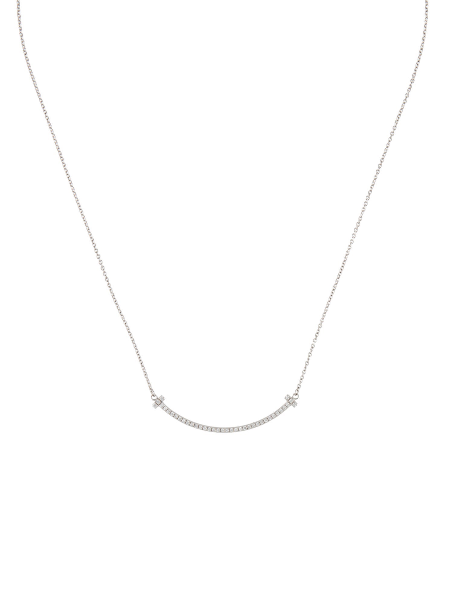 Tiffany & Co. 18K Diamond Smile Small Pendant