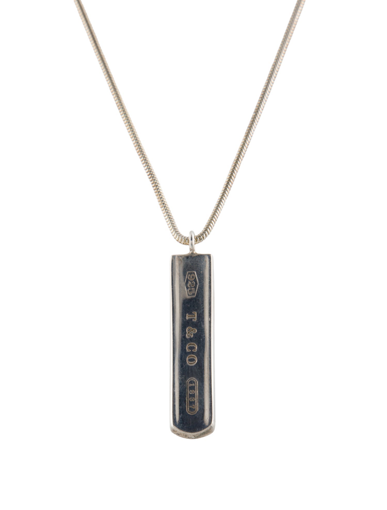 Tiffany & Co. Vintage 1837 Bar Pendant Necklace