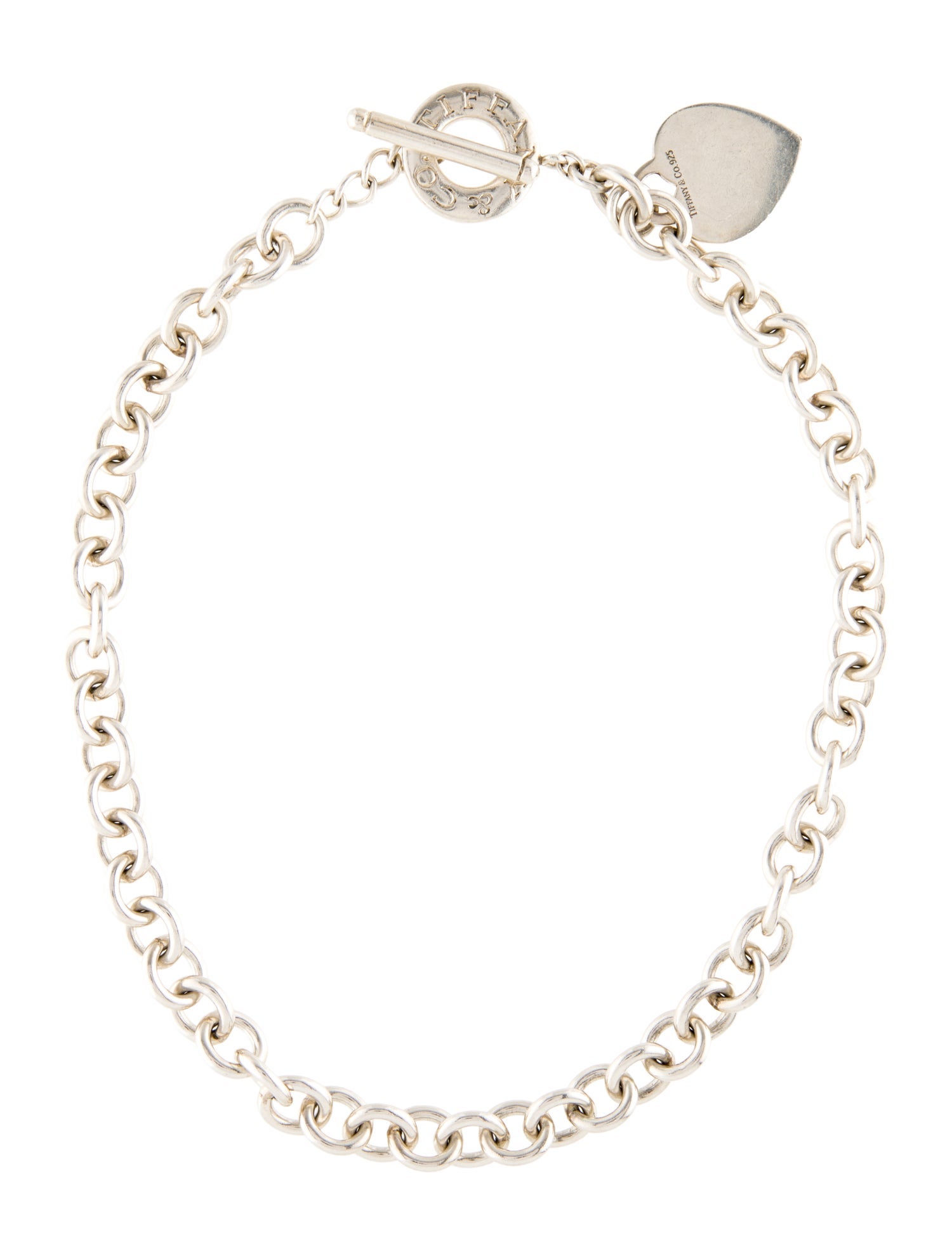 Tiffany & Co. Heart Charm Toggle Chain Necklace