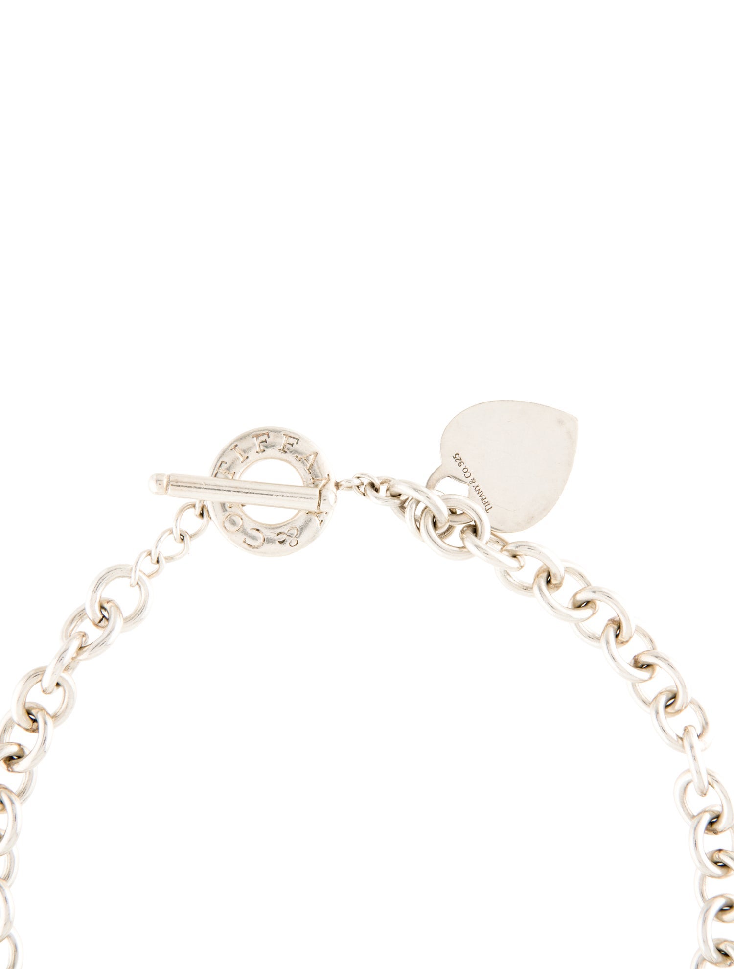 Tiffany & Co. Heart Charm Toggle Chain Necklace