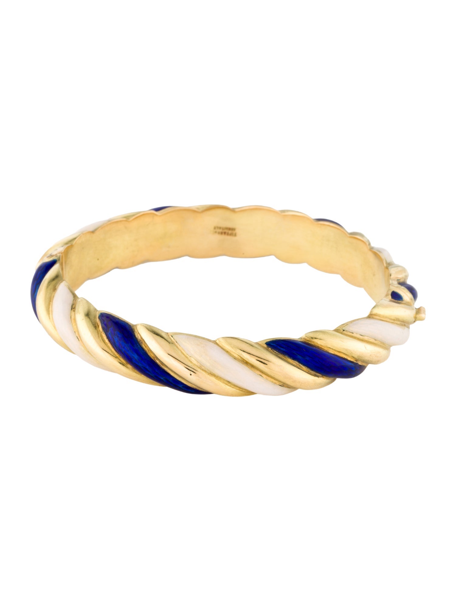 Tiffany & Co. Vintage 18K Enamel Bangle Bracelet