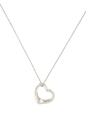 Tiffany & Co. Open Heart Pendant Necklace
