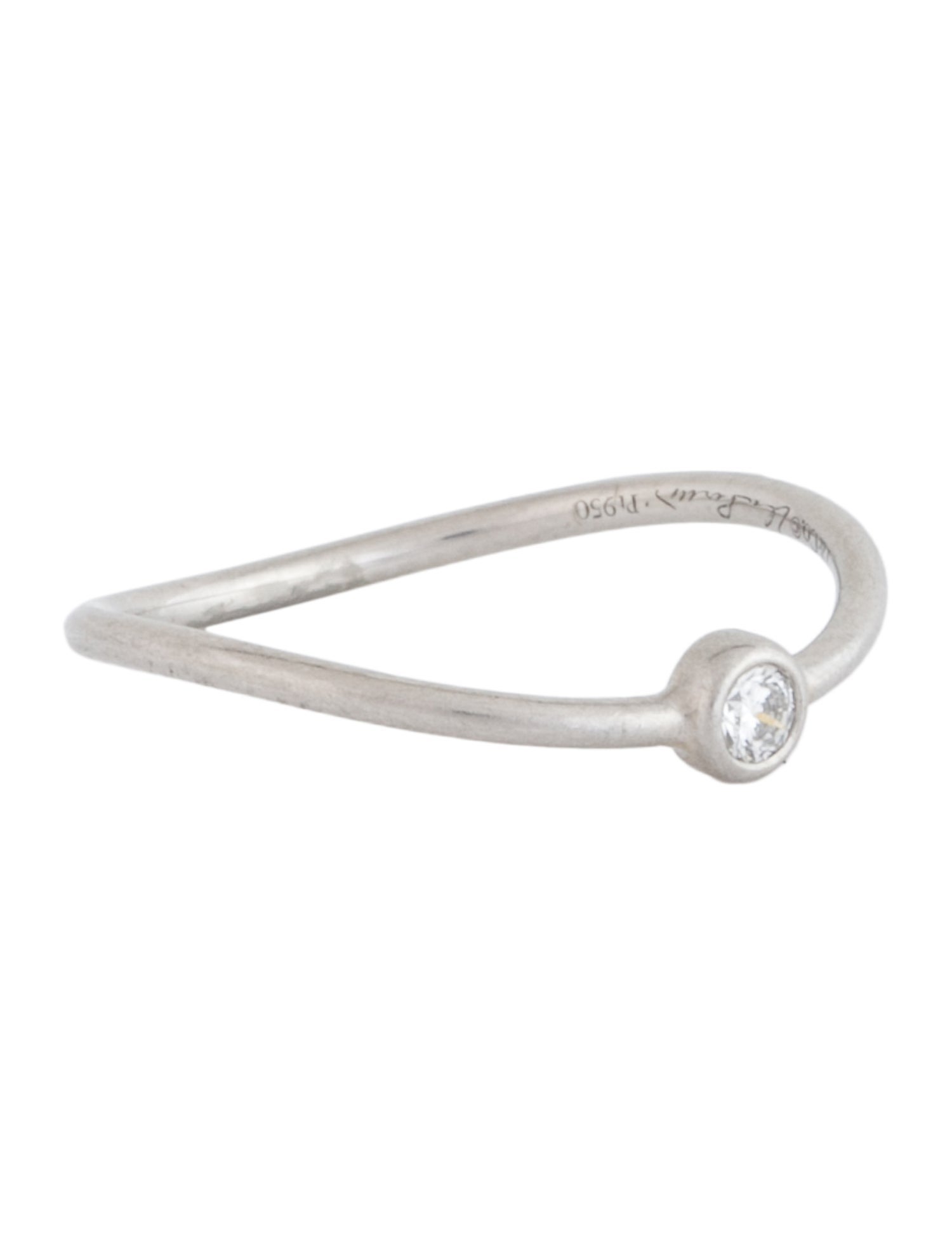 Tiffany & Co. Platinum Diamond Wave Ring