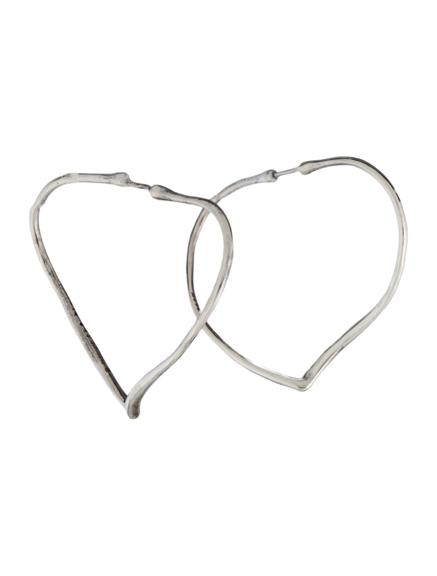 Tiffany & Co. Open Heart Hoop Earrings