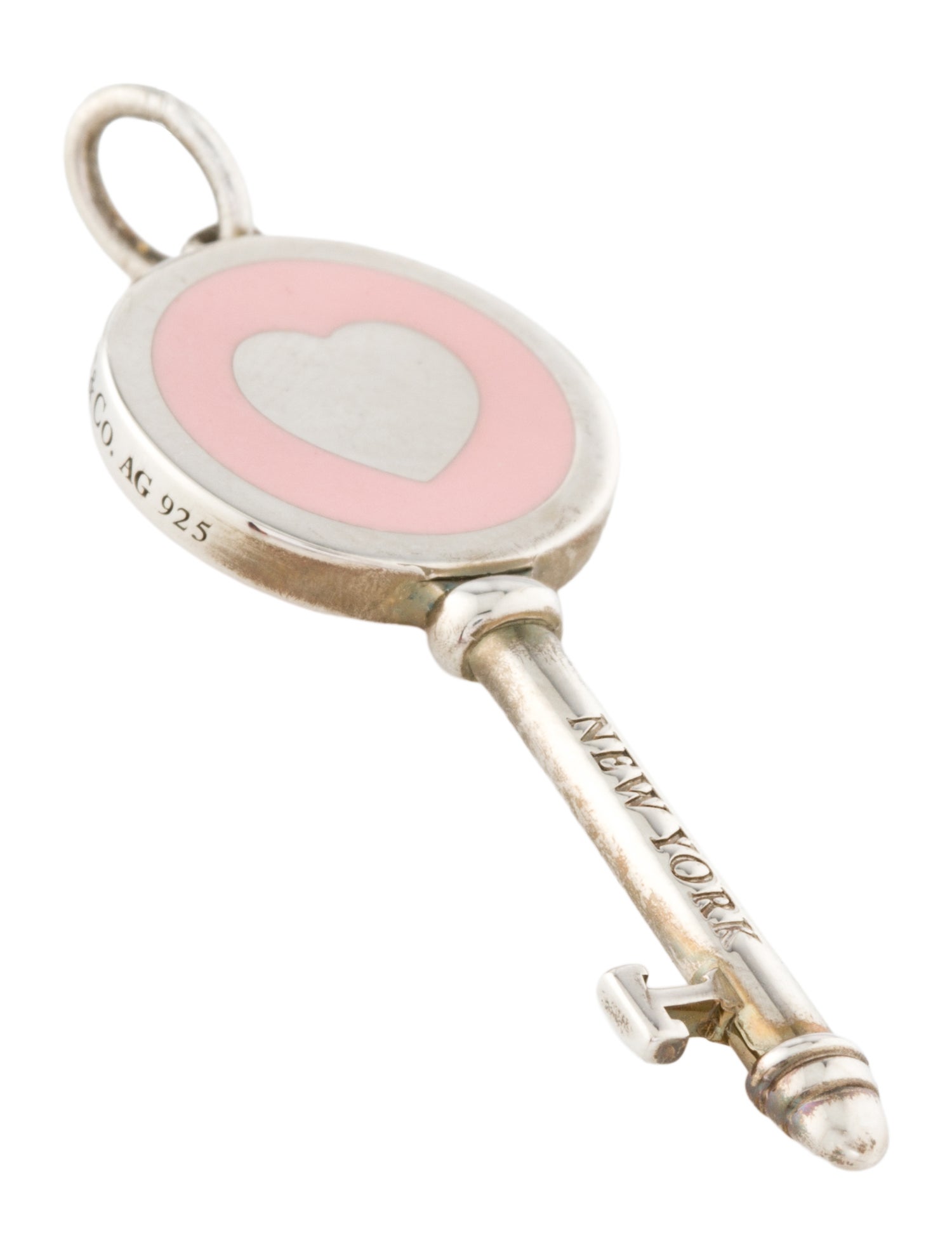 Tiffany & Co. Enamel Heart Key Pendant