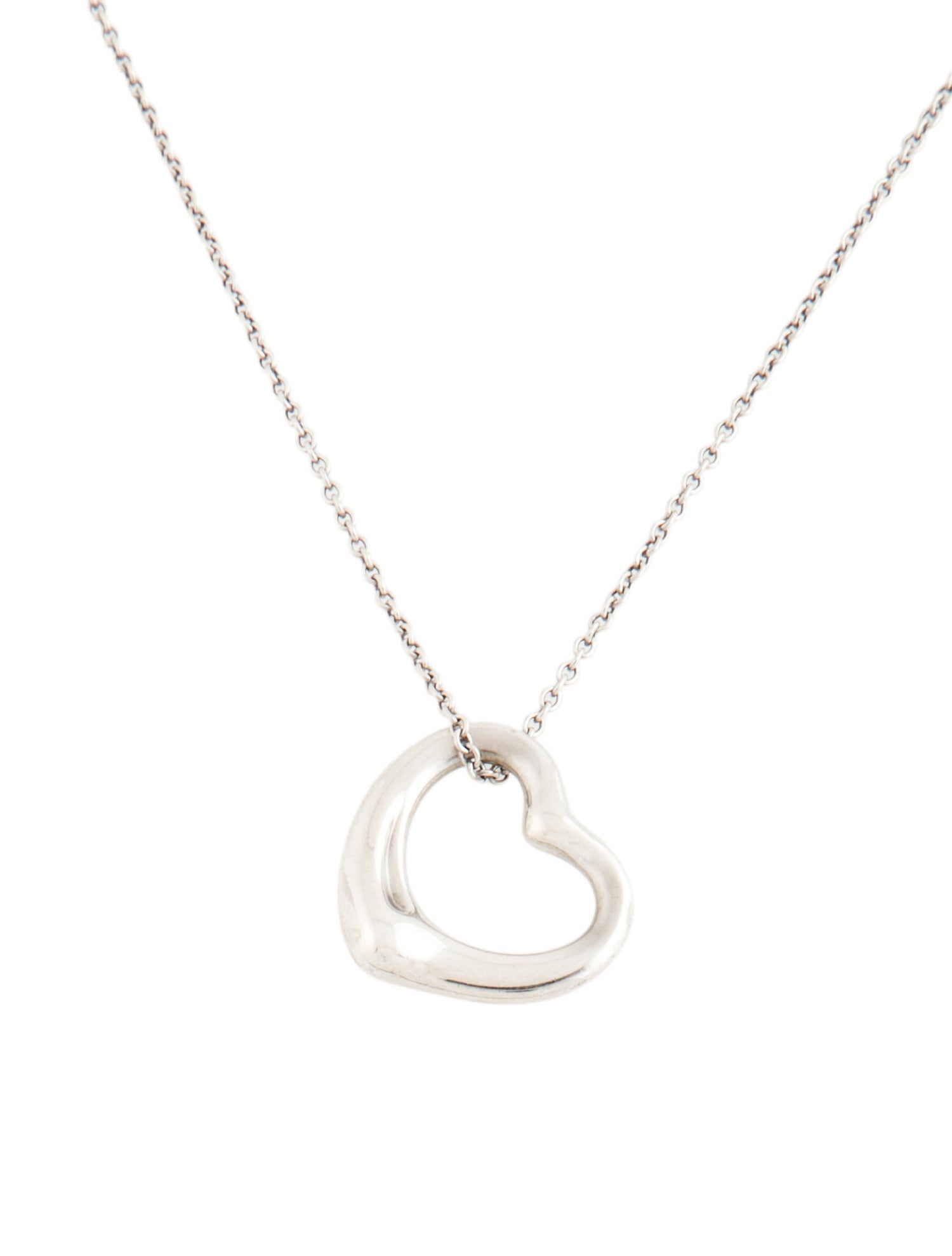 Tiffany & Co. Open Heart Pendant Necklace