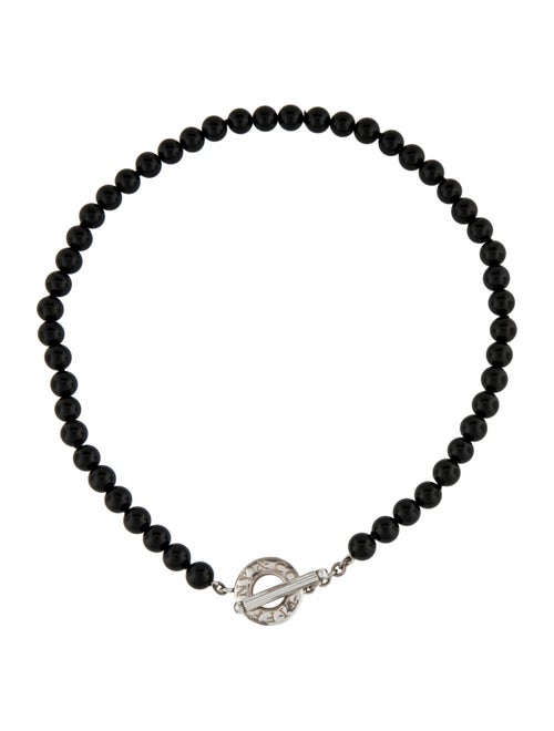 Tiffany & Co. Onyx Bead Toggle Necklace