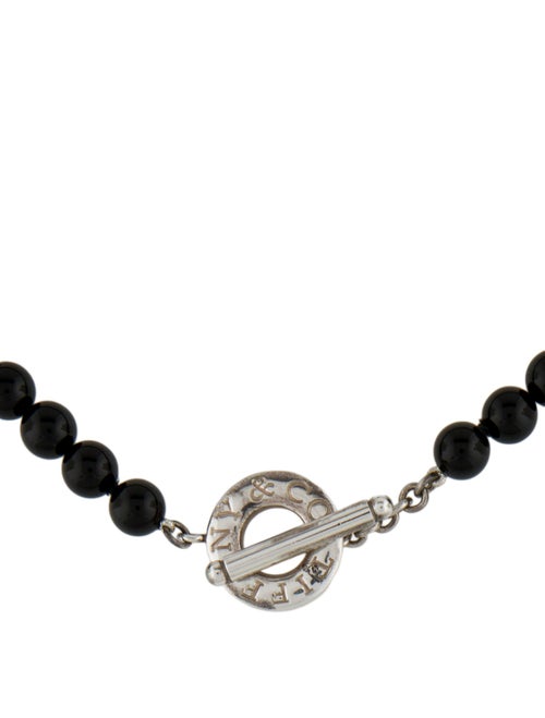 Tiffany & Co. Onyx Bead Toggle Necklace