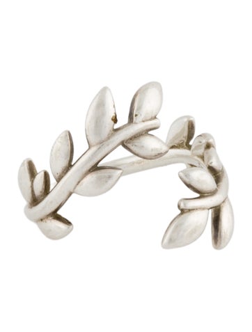 Tiffany & Co. Cocktail Ring Olive Leaf Bypass 4.5