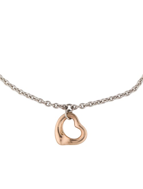 Tiffany & Co. Two-Tone Open Heart Charm Bracelet