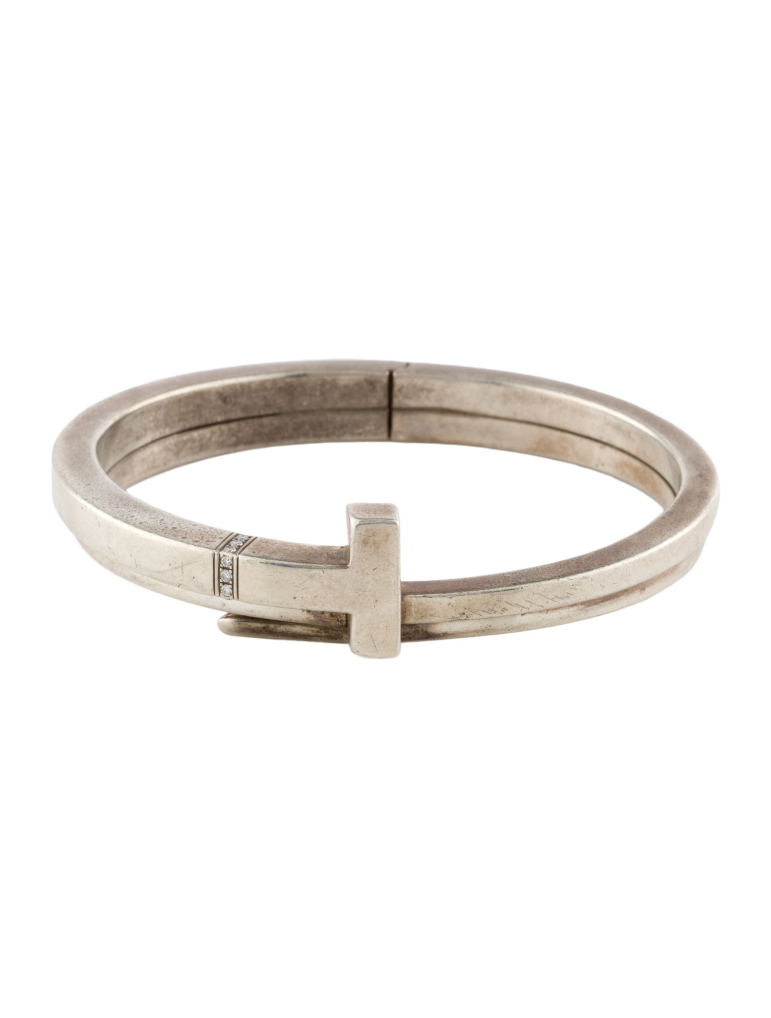 Tiffany & Co. Diamond Square Wrap Hinged Bracelet