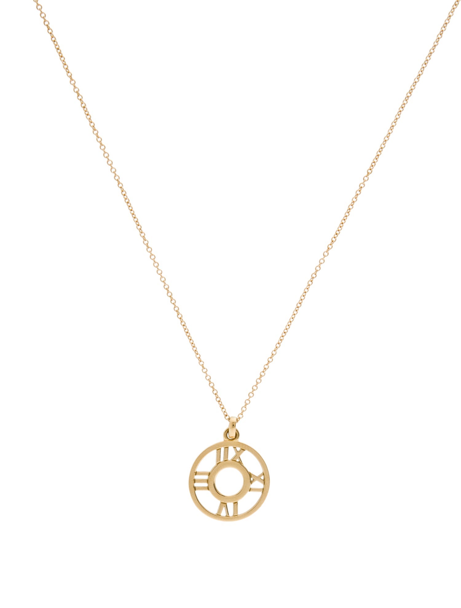 Tiffany & Co. 18K Diamond Atlas Pendant Necklace