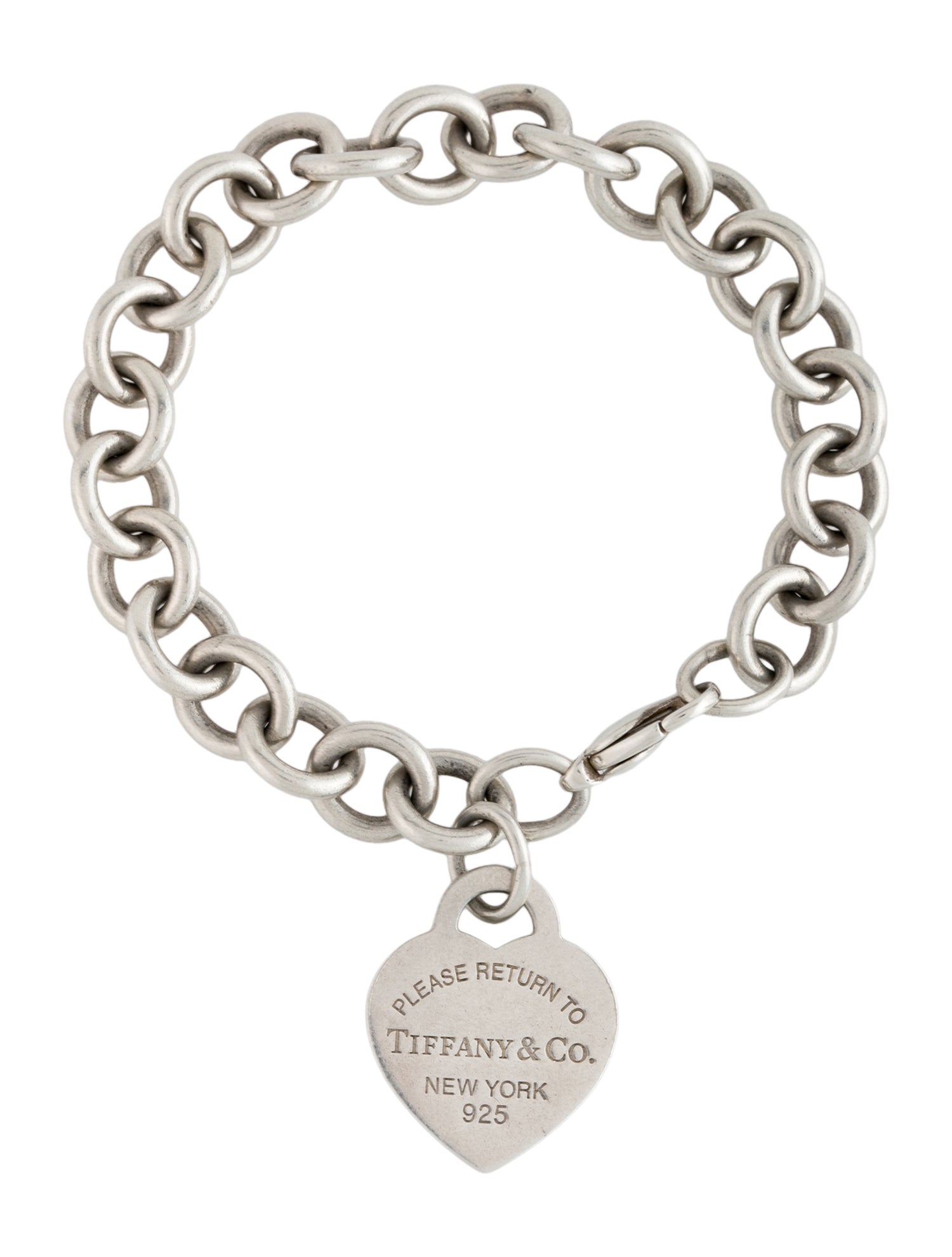 Tiffany & Co. Enamel Heart Tag Charm Bracelet