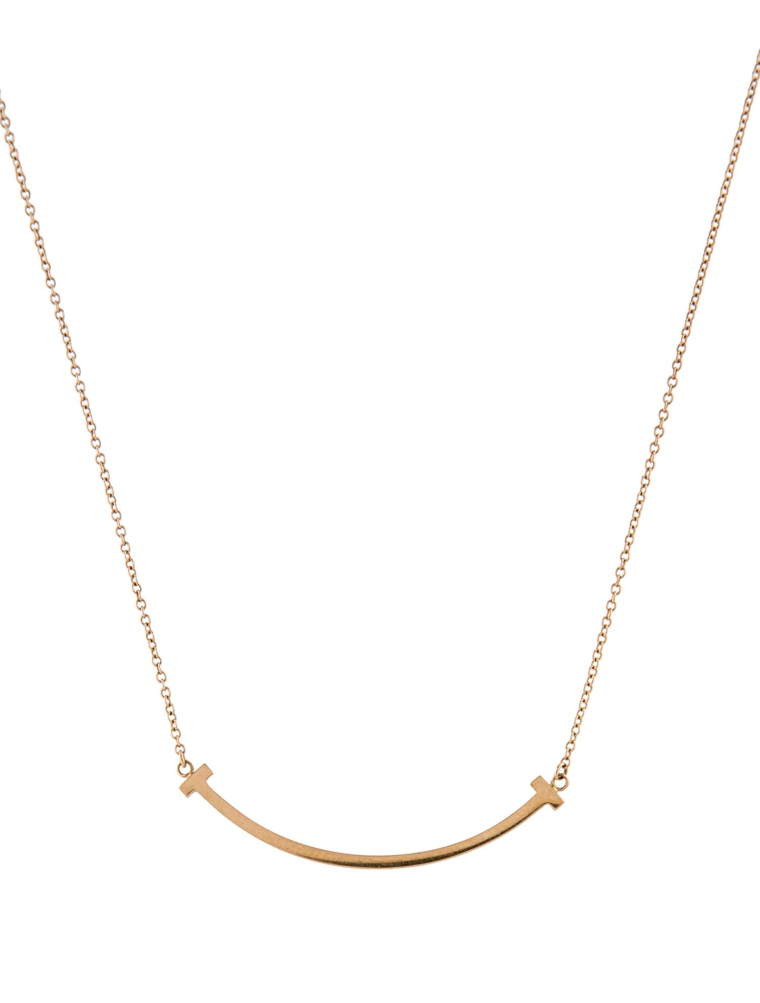 Tiffany & Co. 18K Small Smile Necklace
