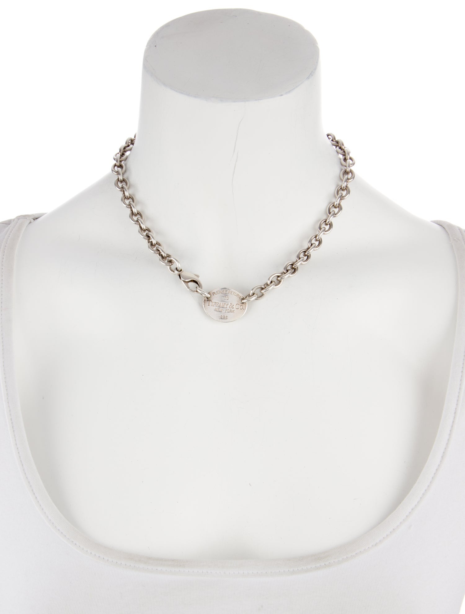Tiffany & Co. Oval Tag Choker Necklace