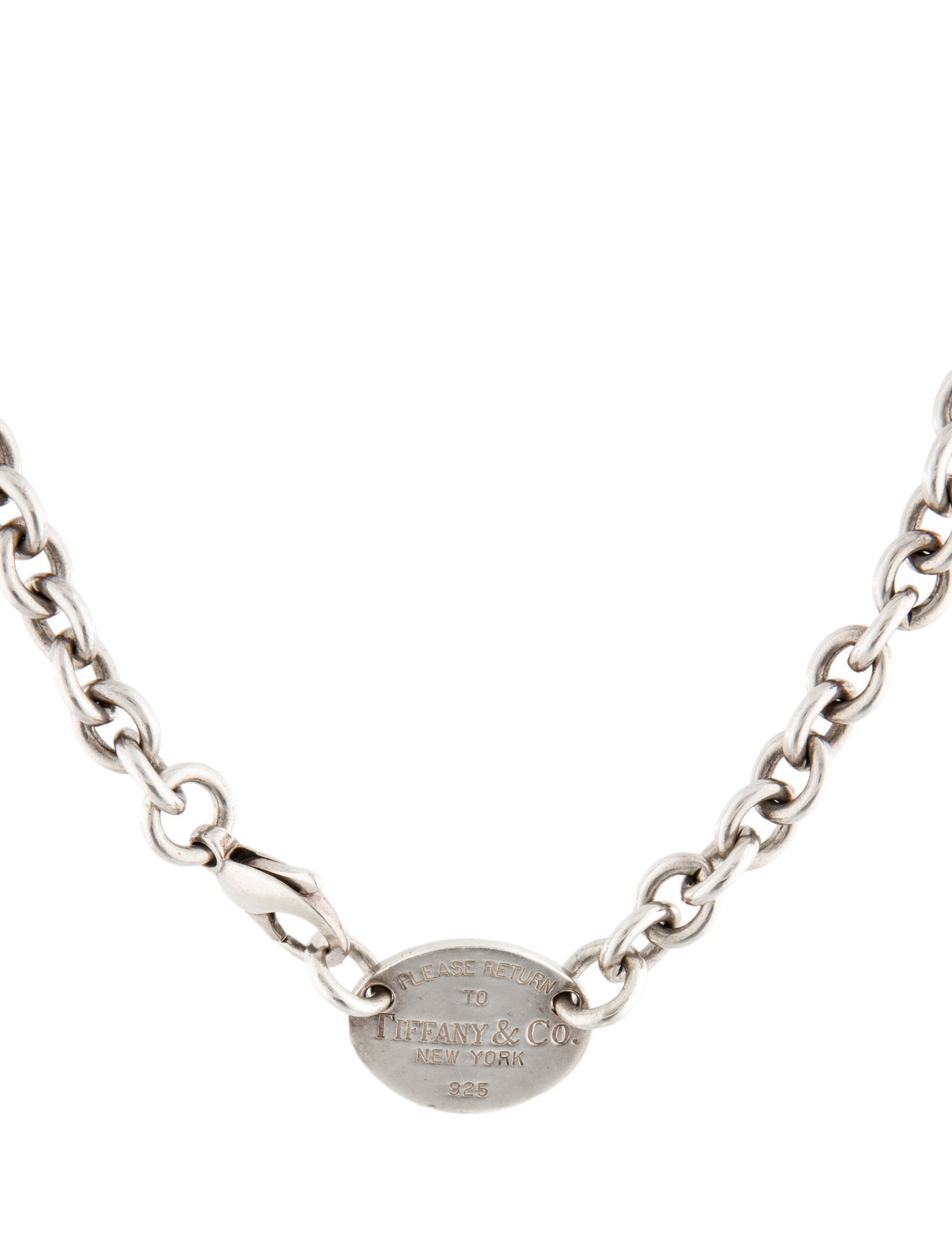 Tiffany & Co. Oval Tag Choker Necklace