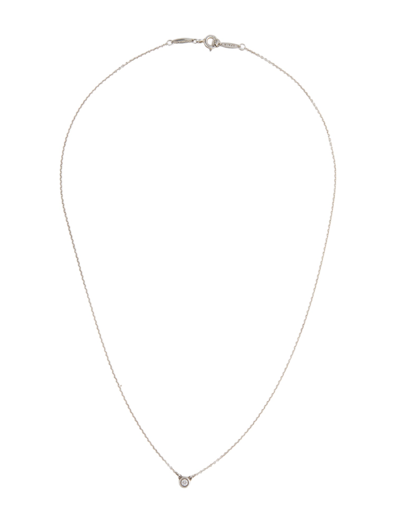 Tiffany & Co. Diamonds by the Yard® Single Diamond Pendant in Silver