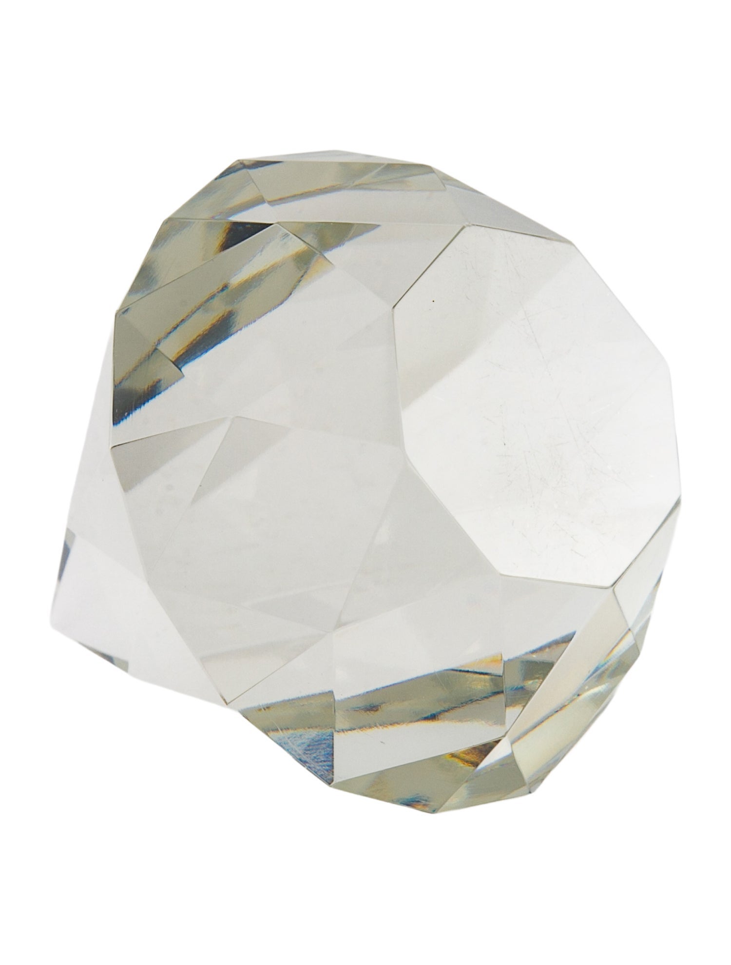 Tiffany & Co. Crystal Diamond- Form Paperweight