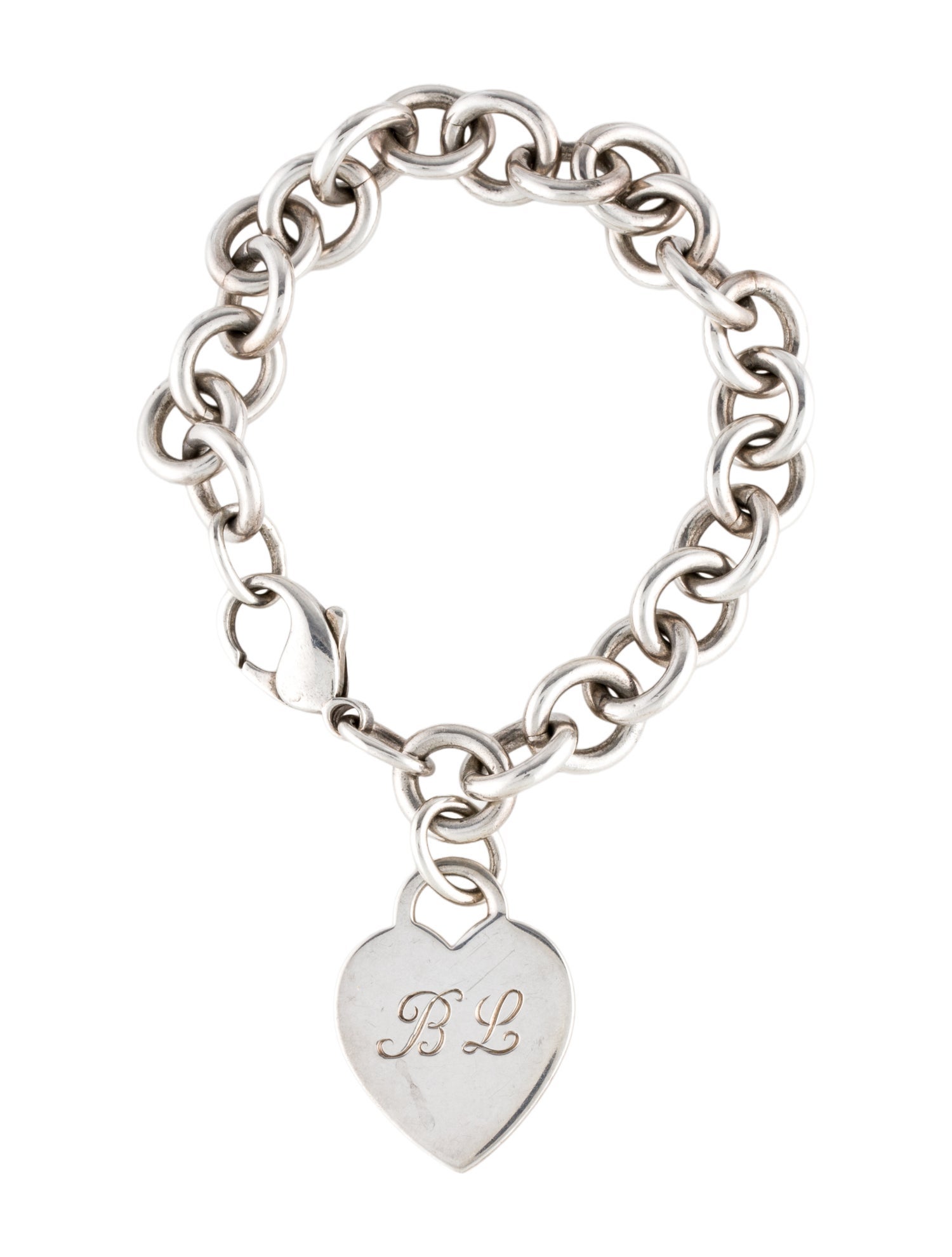 Tiffany & Co. Vintage Heart Tag Charm Bracelet