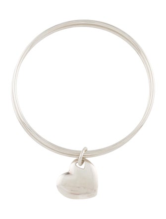 Tiffany & Co. Heart Charm Triple Bangle Bracelet