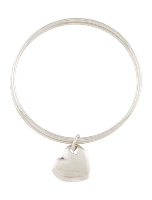 Tiffany & Co. Heart Charm Triple Bangle Bracelet