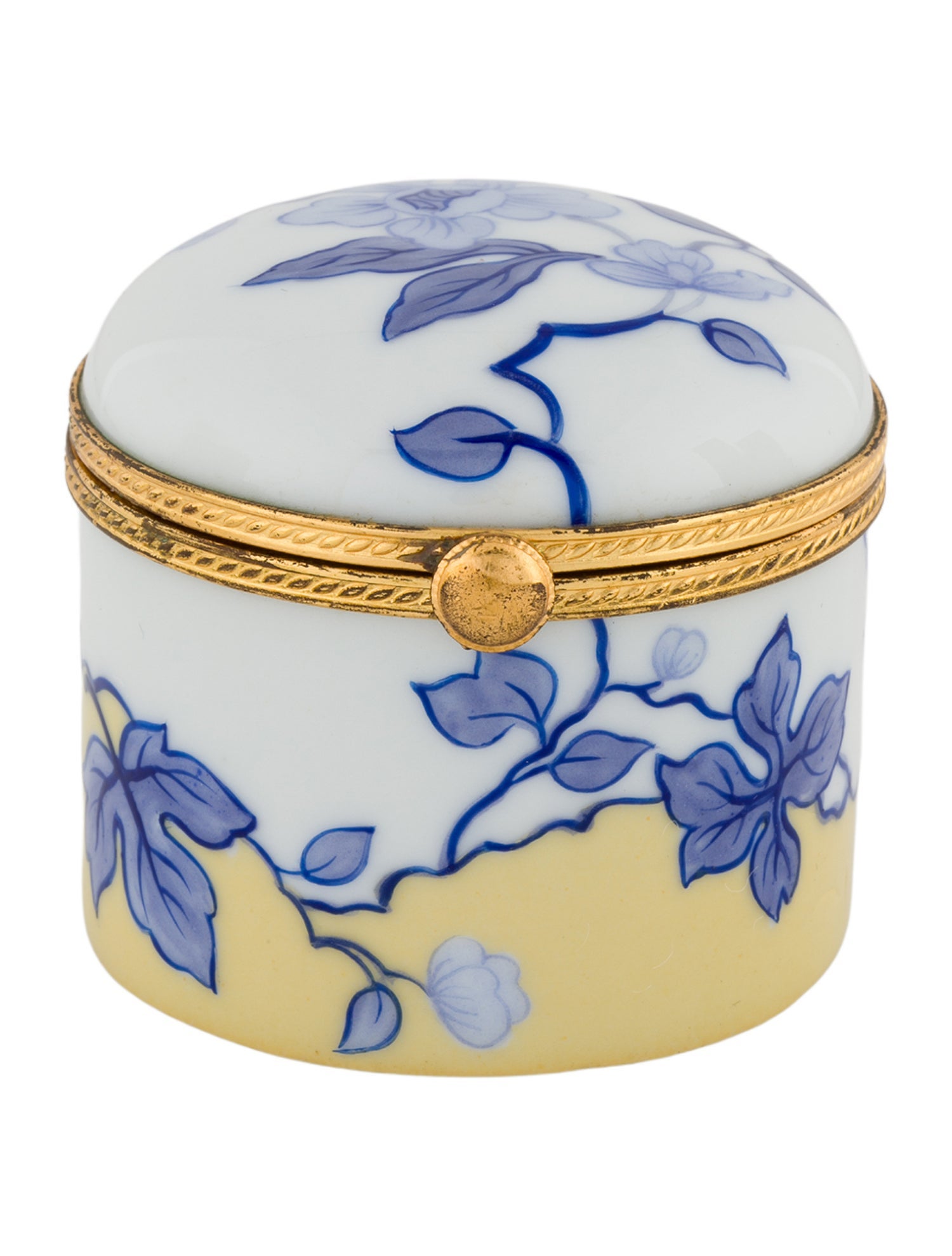 Tiffany & Co. Tiffany & Co. Floral Porcelain Pill Box