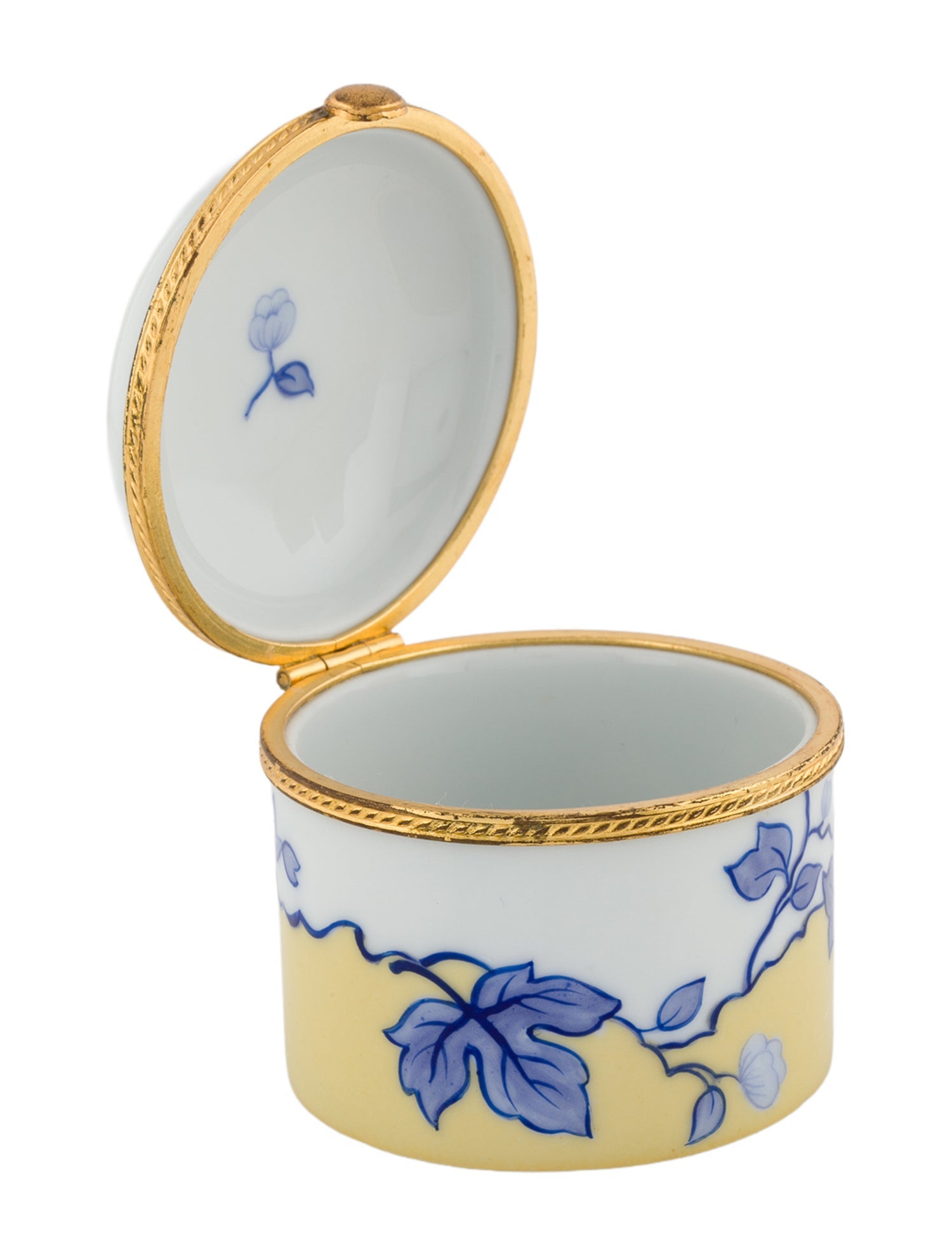Tiffany & Co. Tiffany & Co. Floral Porcelain Pill Box