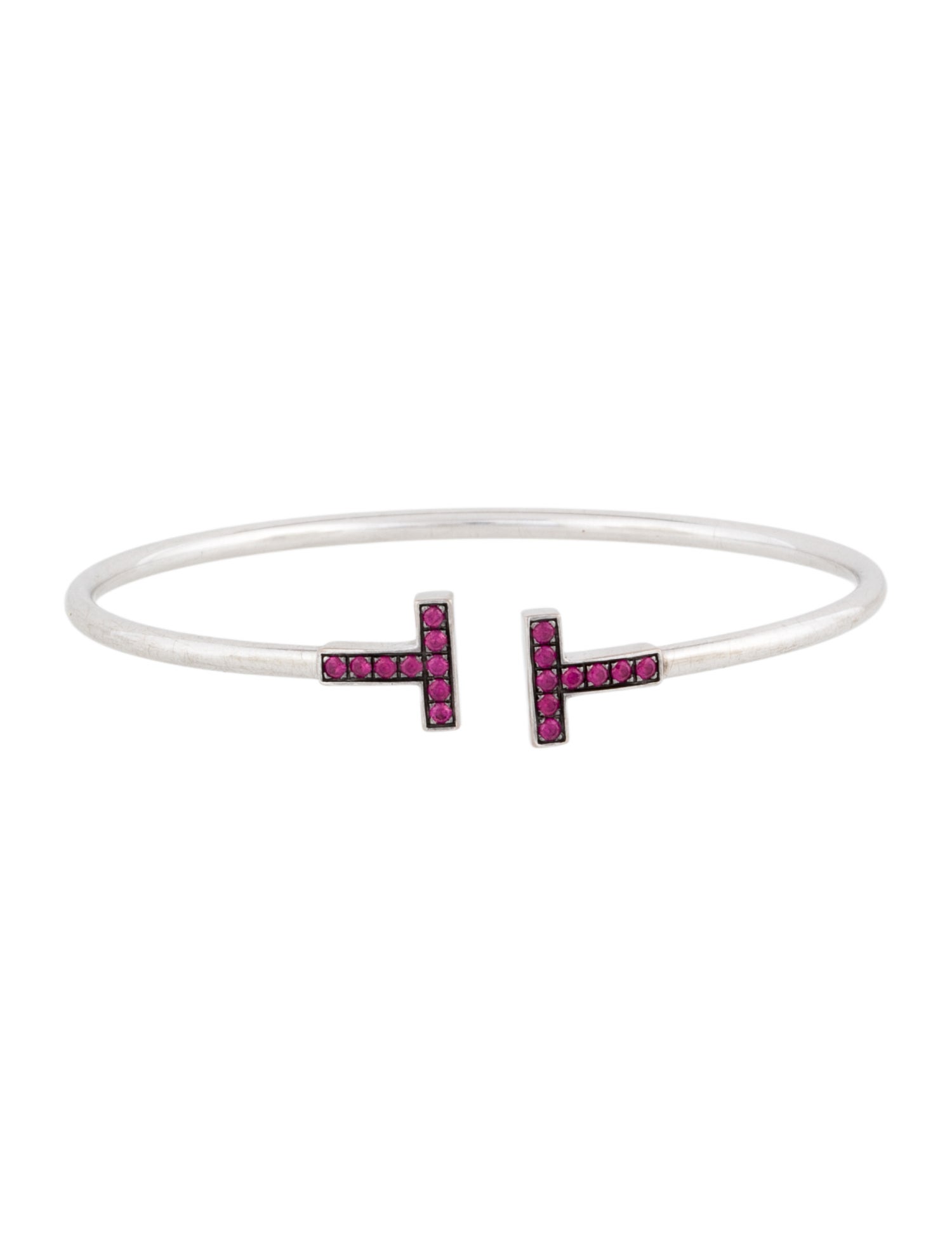 Tiffany & Co. 18K Ruby T Wire Bracelet