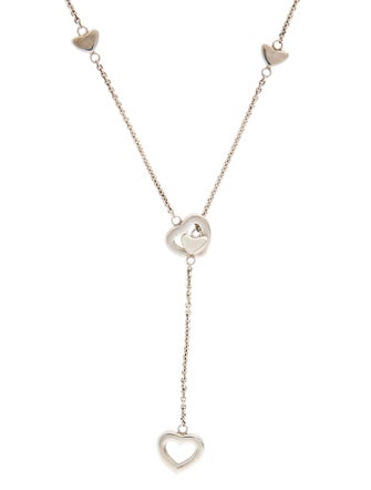 Tiffany & Co. Heart Lavalier Station Necklace